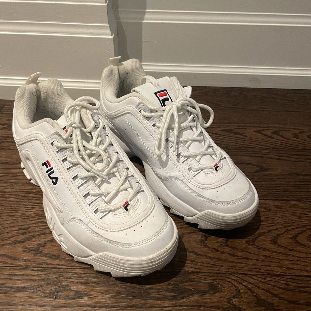 FILA white chunky sneakers